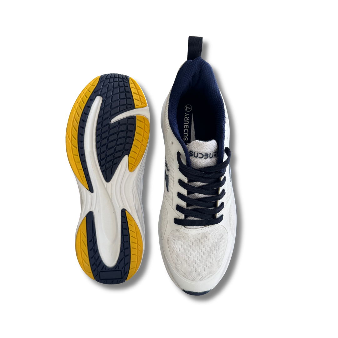 Sudbury AeroRun | Breathable Running Sneakers – White Navy