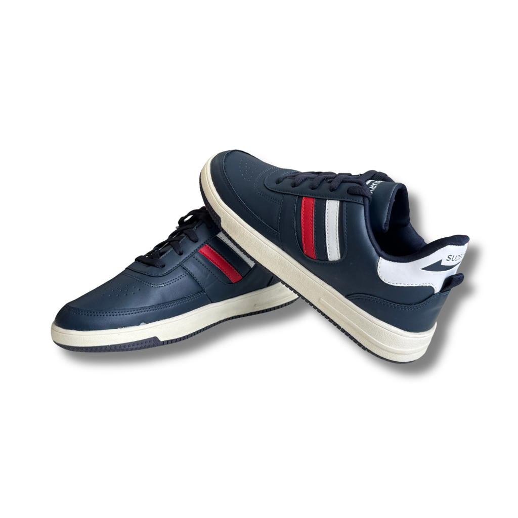 Classic Street Sneakers – Navy Red White