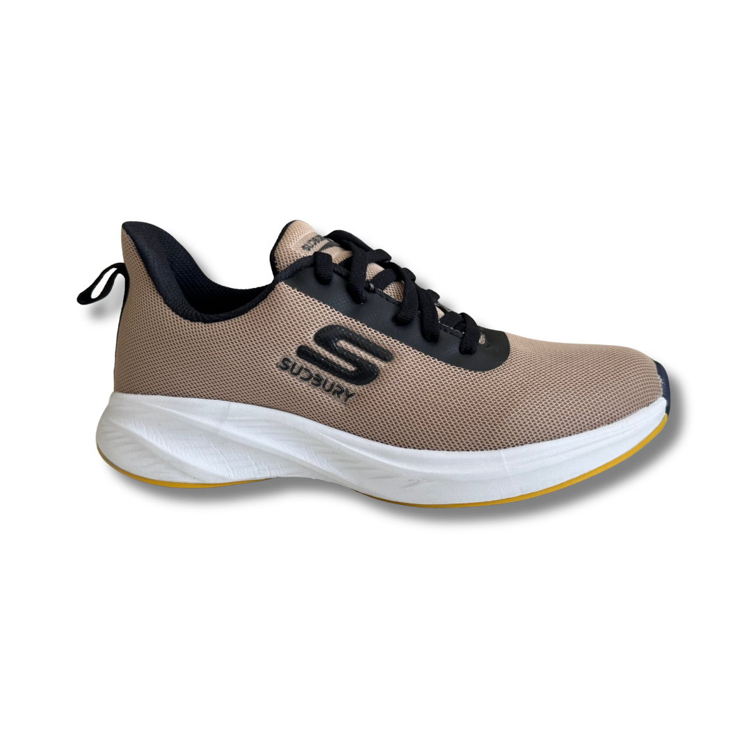 Sudbury AeroStride | Ultra-Light Mesh Running Sneakers – Khaki Beige