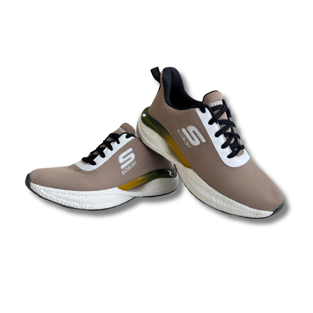 Sudbury AeroRun | Ultra-Light Mesh Running Sneakers – Khaki Beige