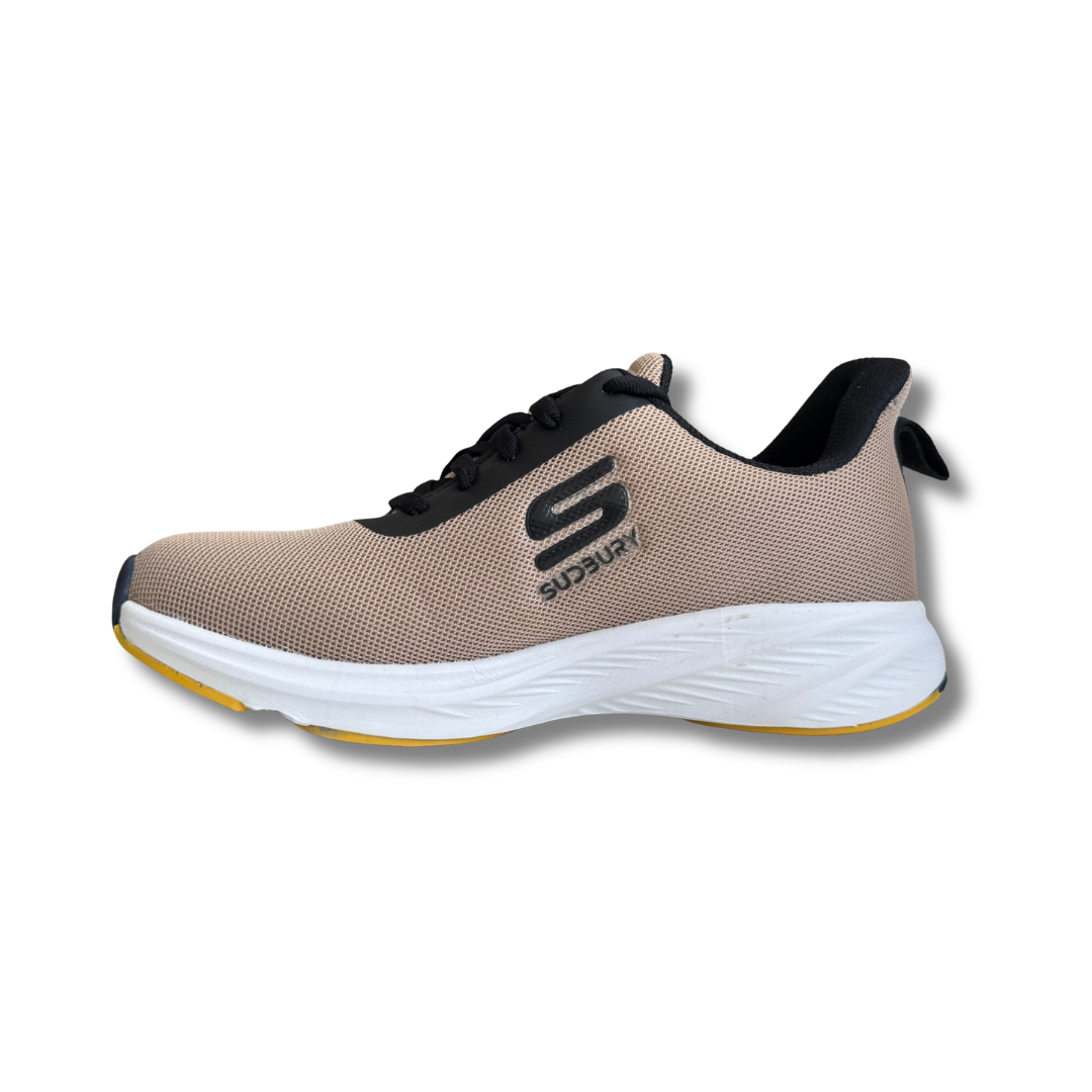 Sudbury AeroStride | Ultra-Light Mesh Running Sneakers – Khaki Beige