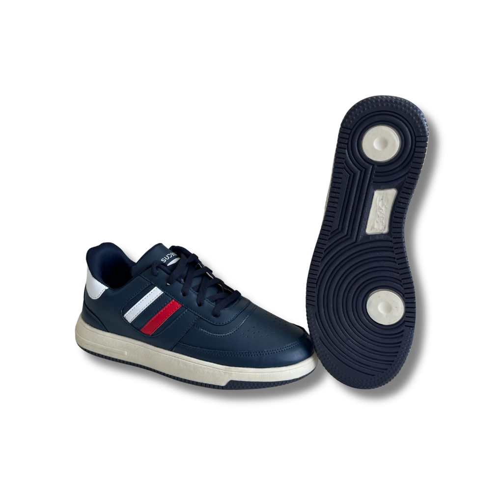 Classic Street Sneakers – Navy Red White