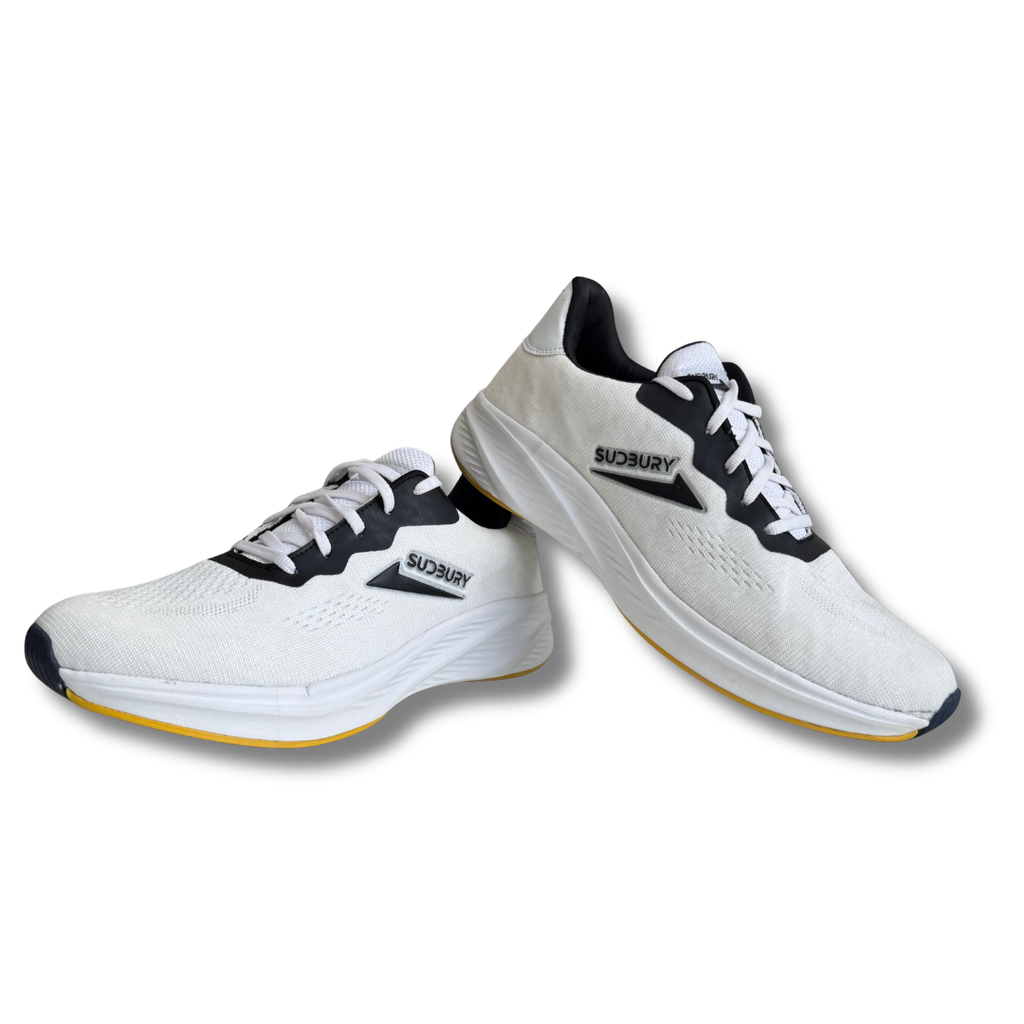 AeroFlex | Breathable Mesh Running Sneakers – White Black