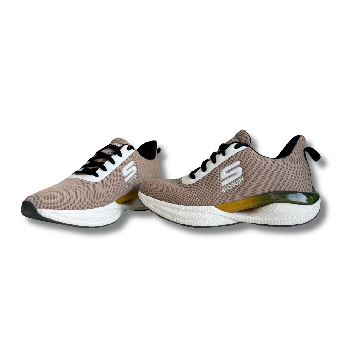 Sudbury AeroRun | Ultra-Light Mesh Running Sneakers – Khaki Beige