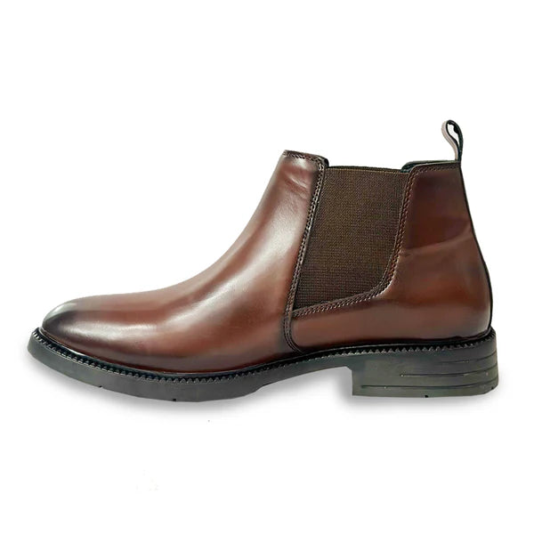 Men’s Classic Dark Brown Leather Chelsea Boots