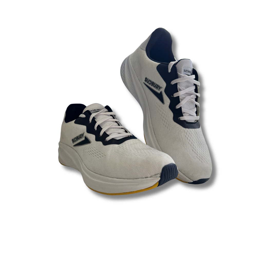 AeroFlex | Breathable Mesh Running Sneakers – White Black