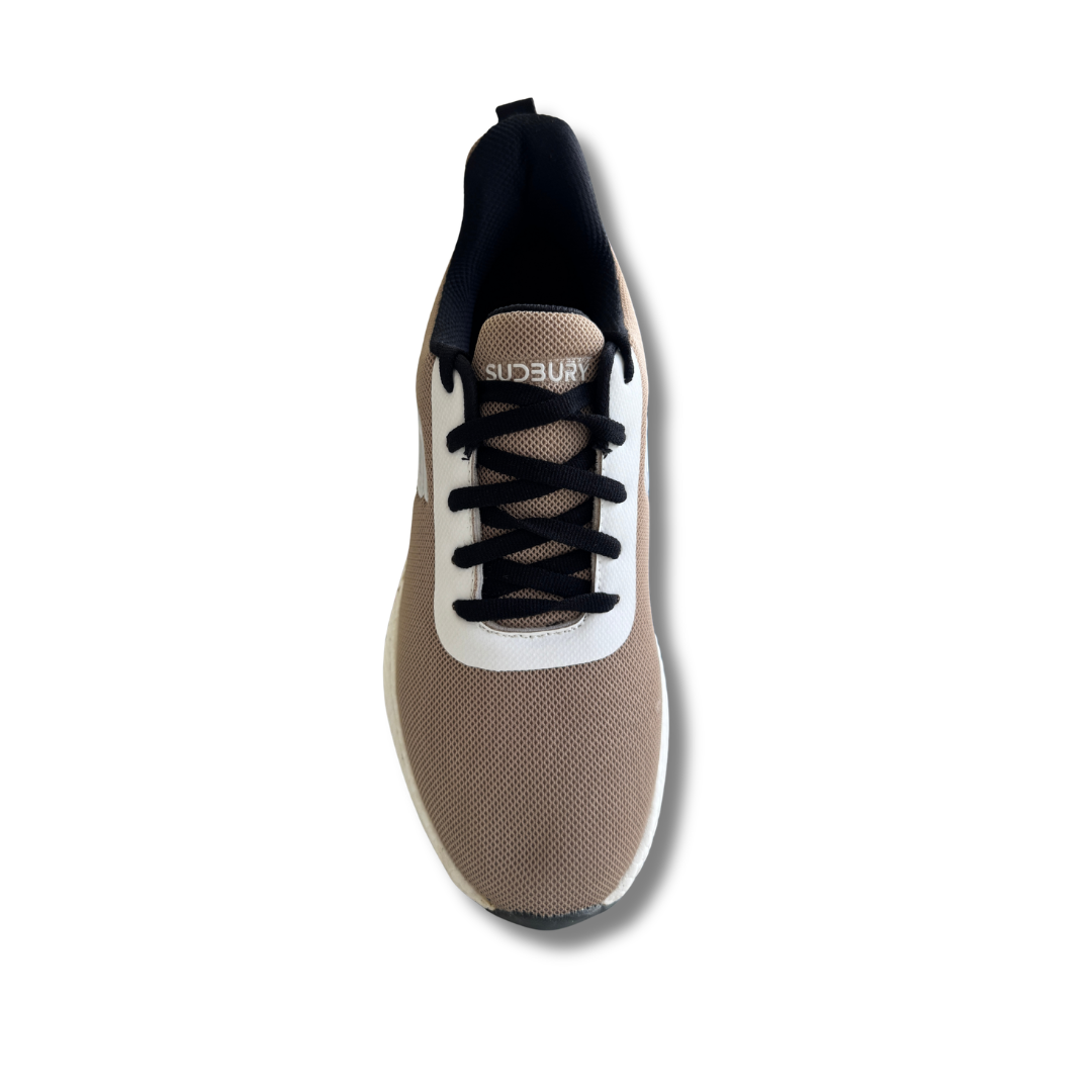 Sudbury AeroRun | Ultra-Light Mesh Running Sneakers – Khaki Beige