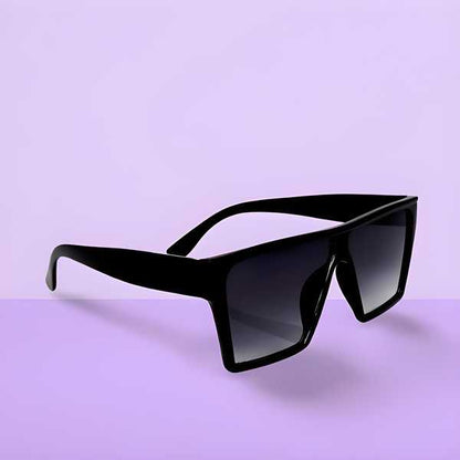 Unisex Retro Square Sunglasses – Free Size Metal Frame with Glass Lenses