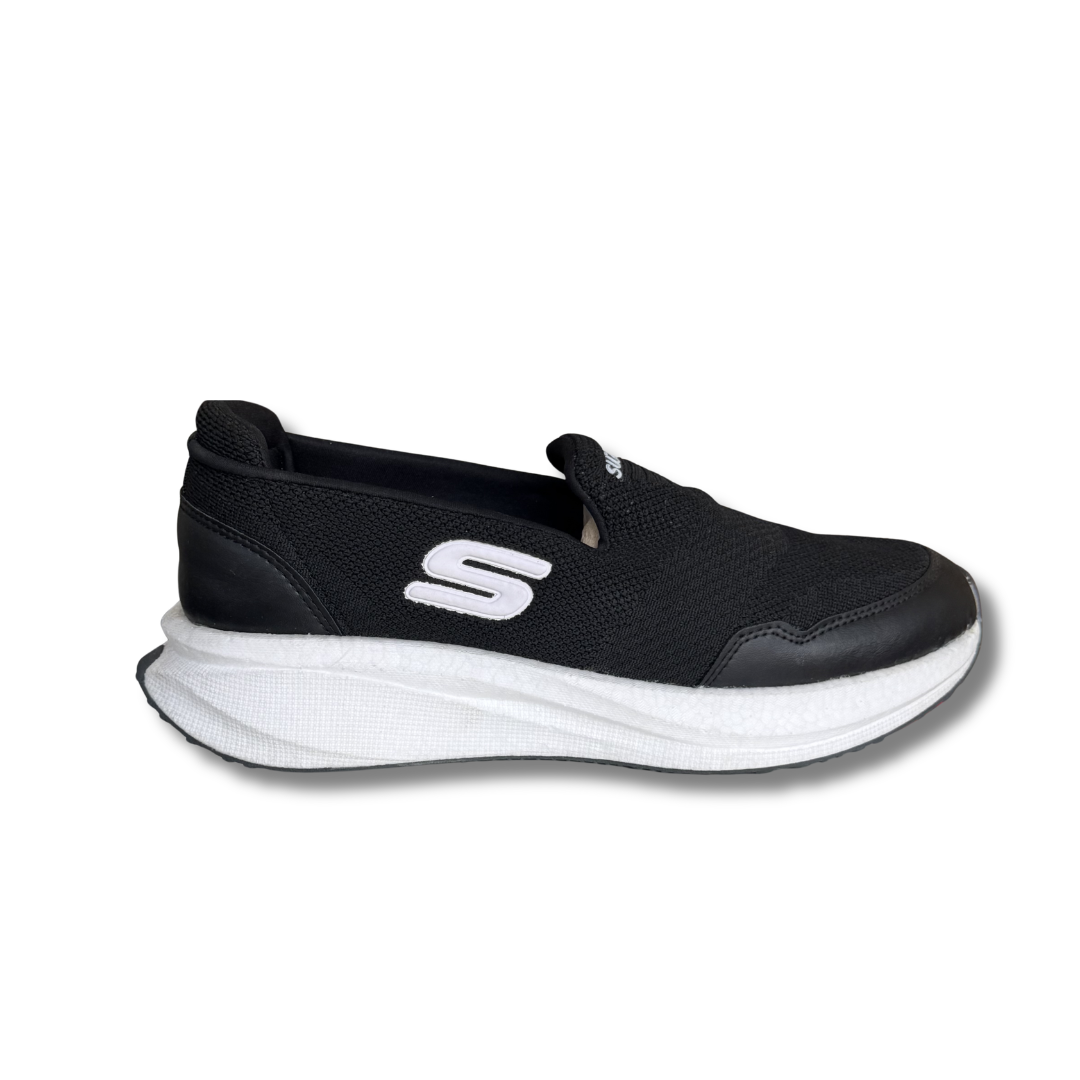 SUDBURY FlexWalk Pro – Black | Ultra-Light Slip-On Walking Sneakers