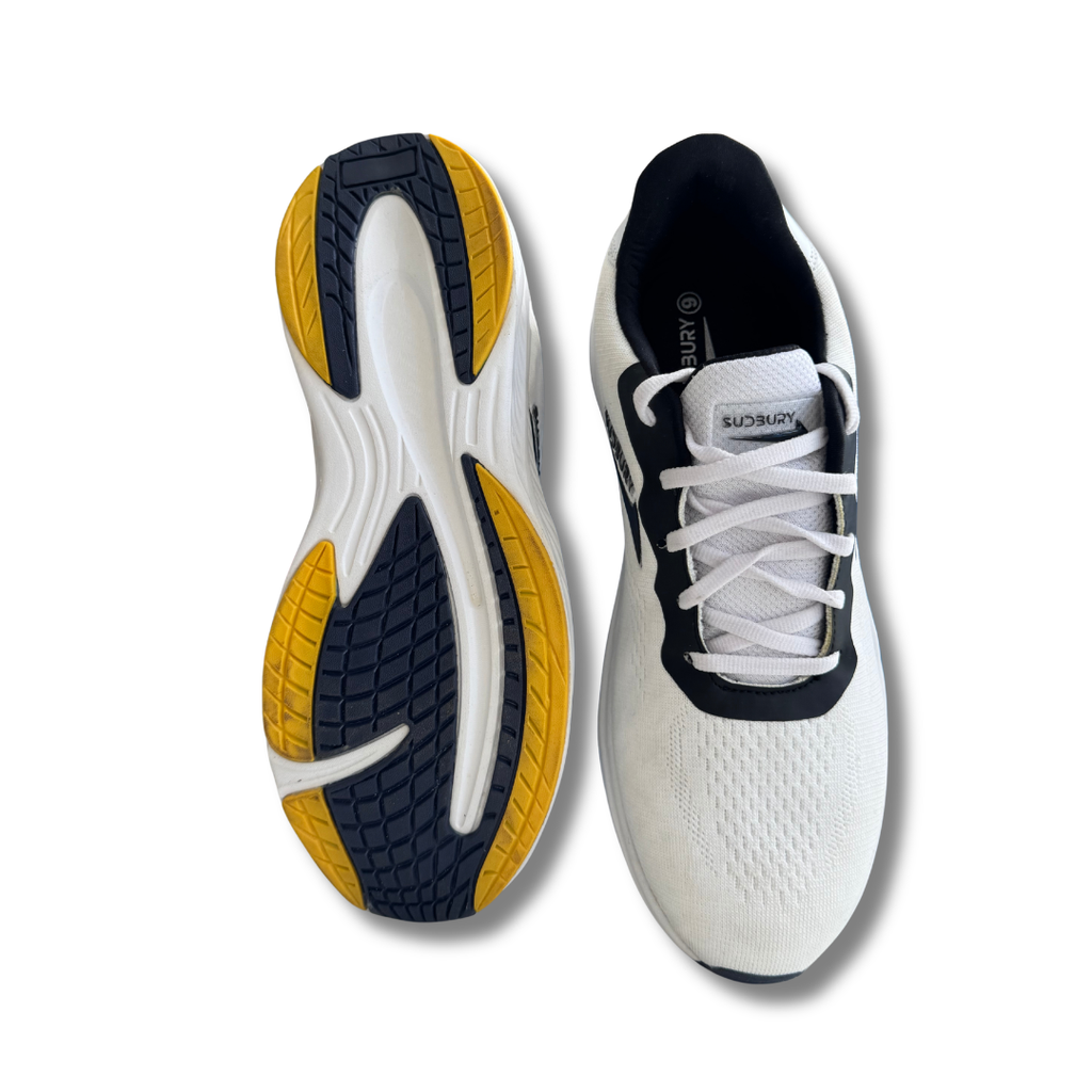 AeroFlex | Breathable Mesh Running Sneakers – White Black