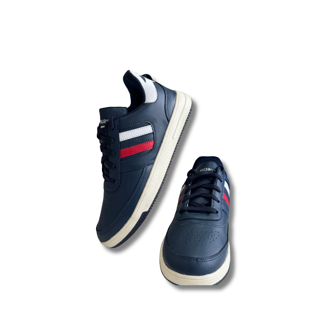 Classic Street Sneakers – Navy Red White