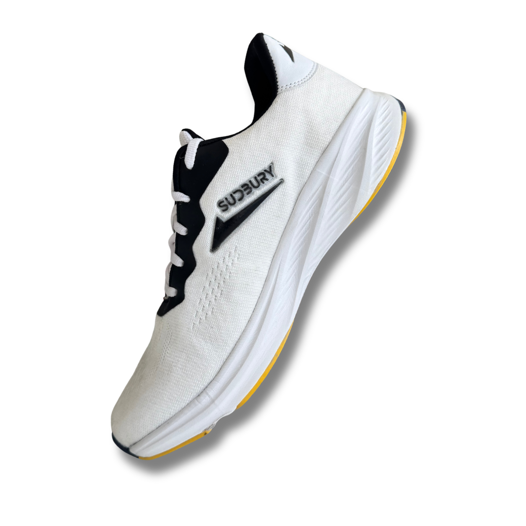 AeroFlex | Breathable Mesh Running Sneakers – White Black