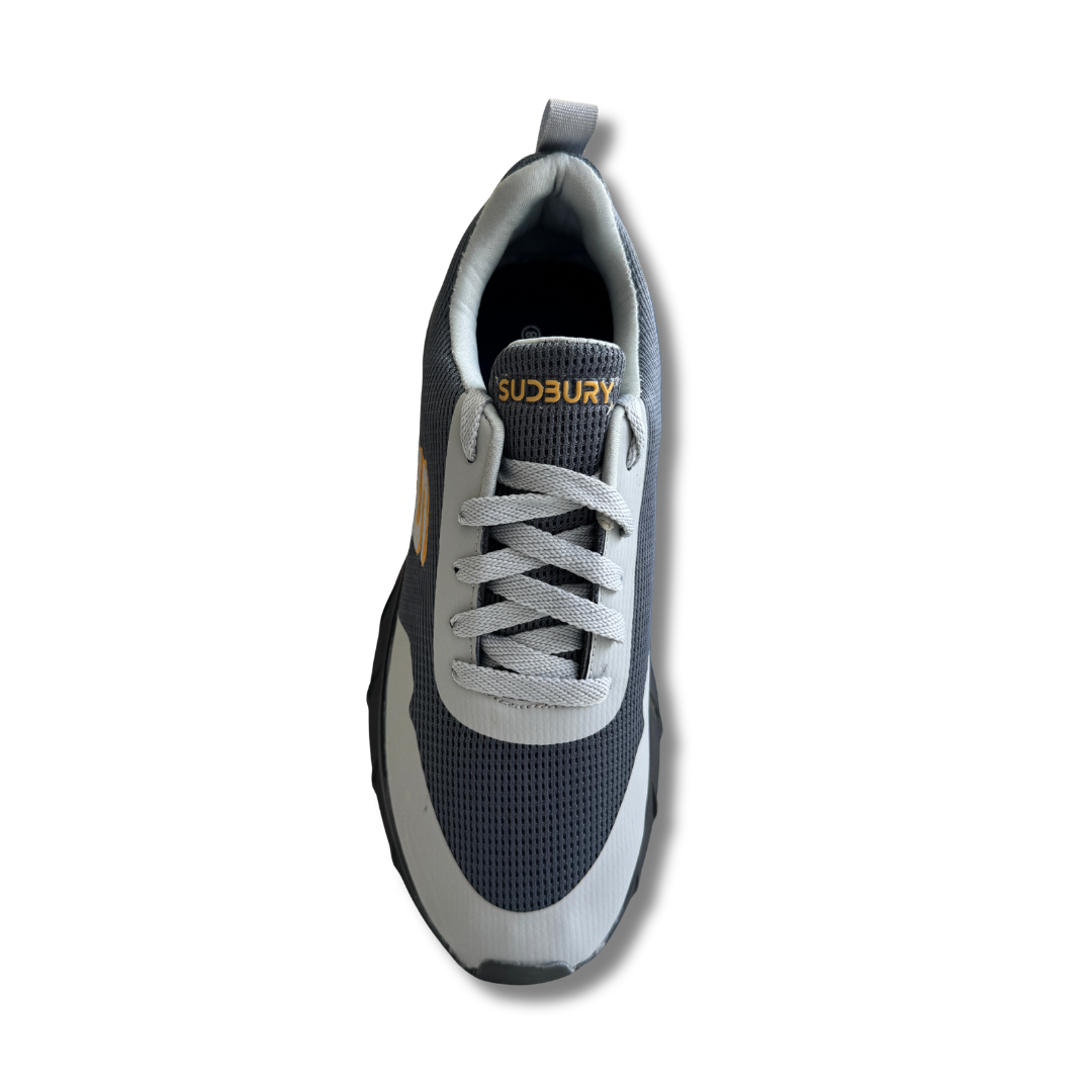 Men’s Air Cushion Running Shoes – Lightweight Breathable Sports Sneakers (Grey)