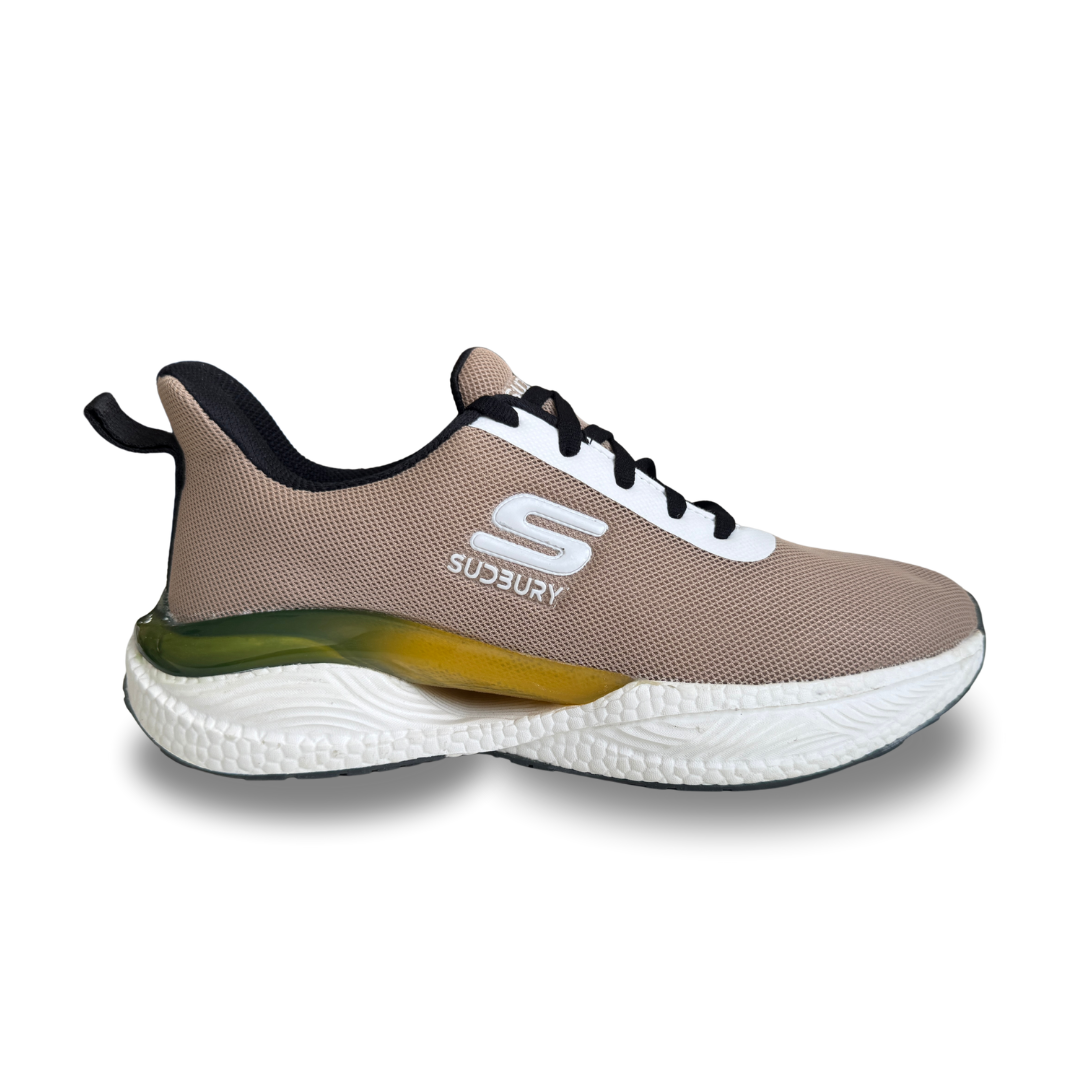 Sudbury AeroRun | Ultra-Light Mesh Running Sneakers – Khaki Beige