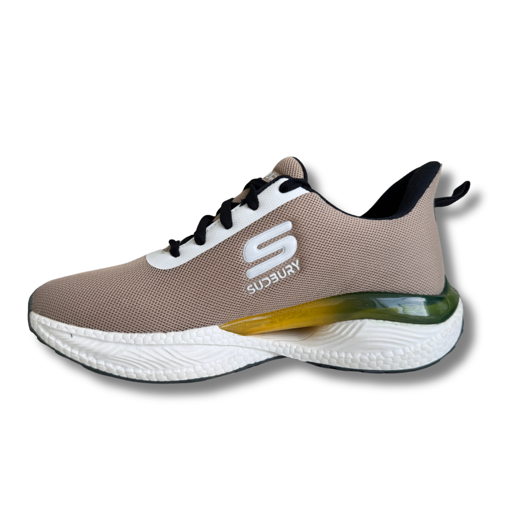 Sudbury AeroRun | Ultra-Light Mesh Running Sneakers – Khaki Beige