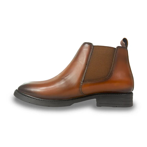 Executive Tan Leather Chelsea Boots