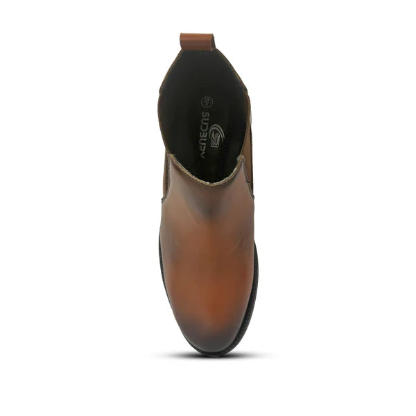 Executive Tan Leather Chelsea Boots