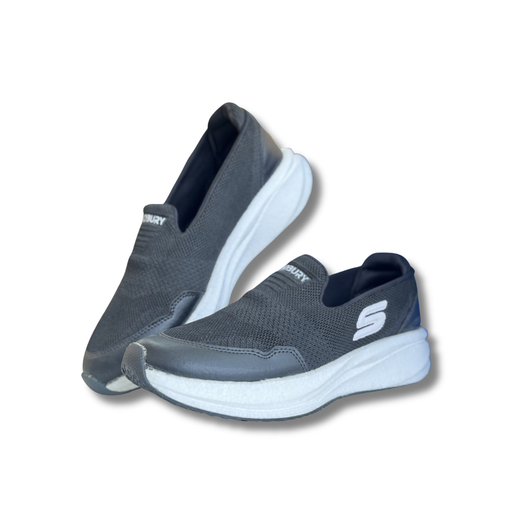 SUDBURY FlexWalk Pro – Black | Ultra-Light Slip-On Walking Sneakers
