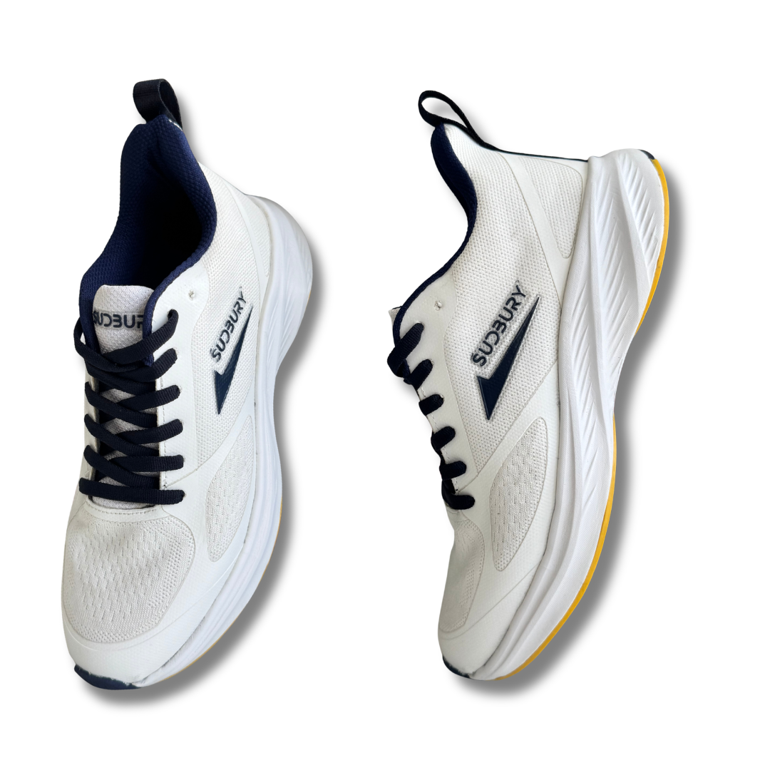 Sudbury AeroRun | Breathable Running Sneakers – White Navy