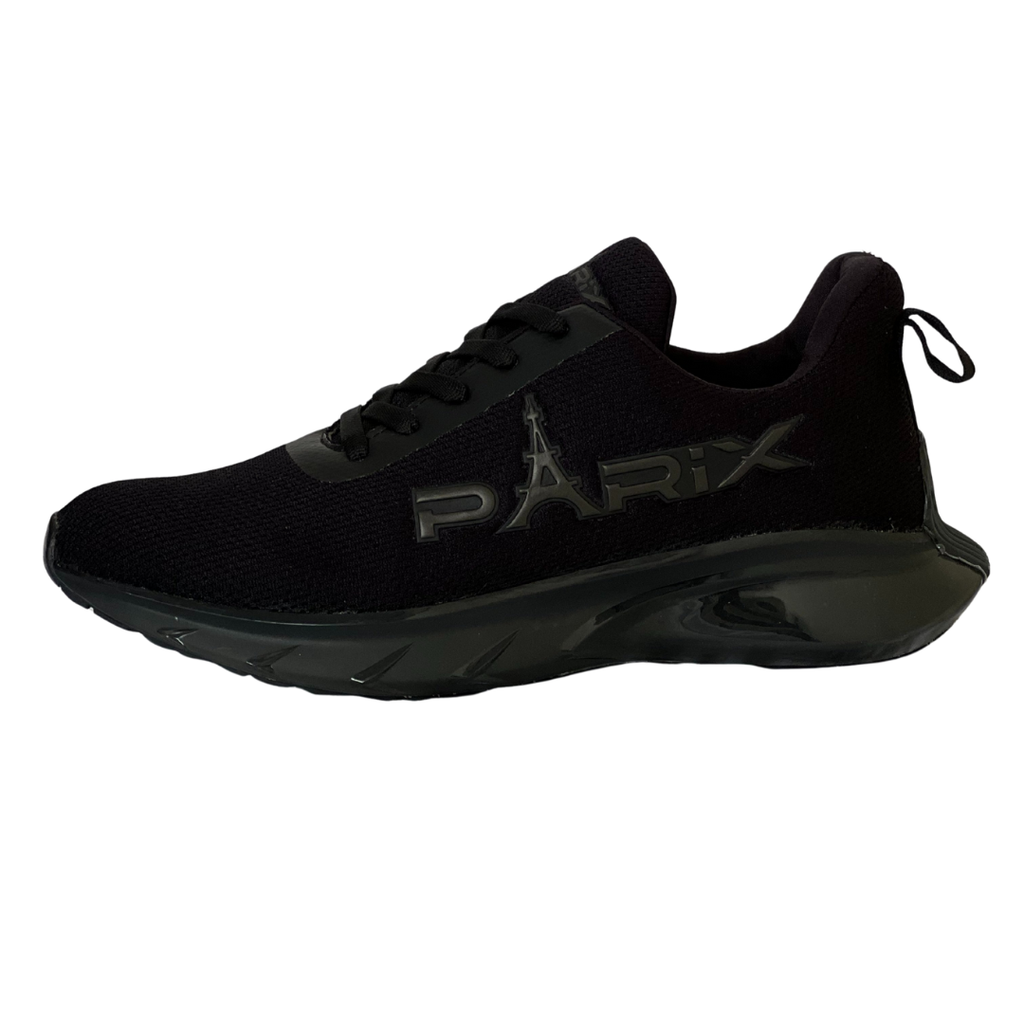 Men’s Lightweight Black Running Sneakers – Breathable Comfort
