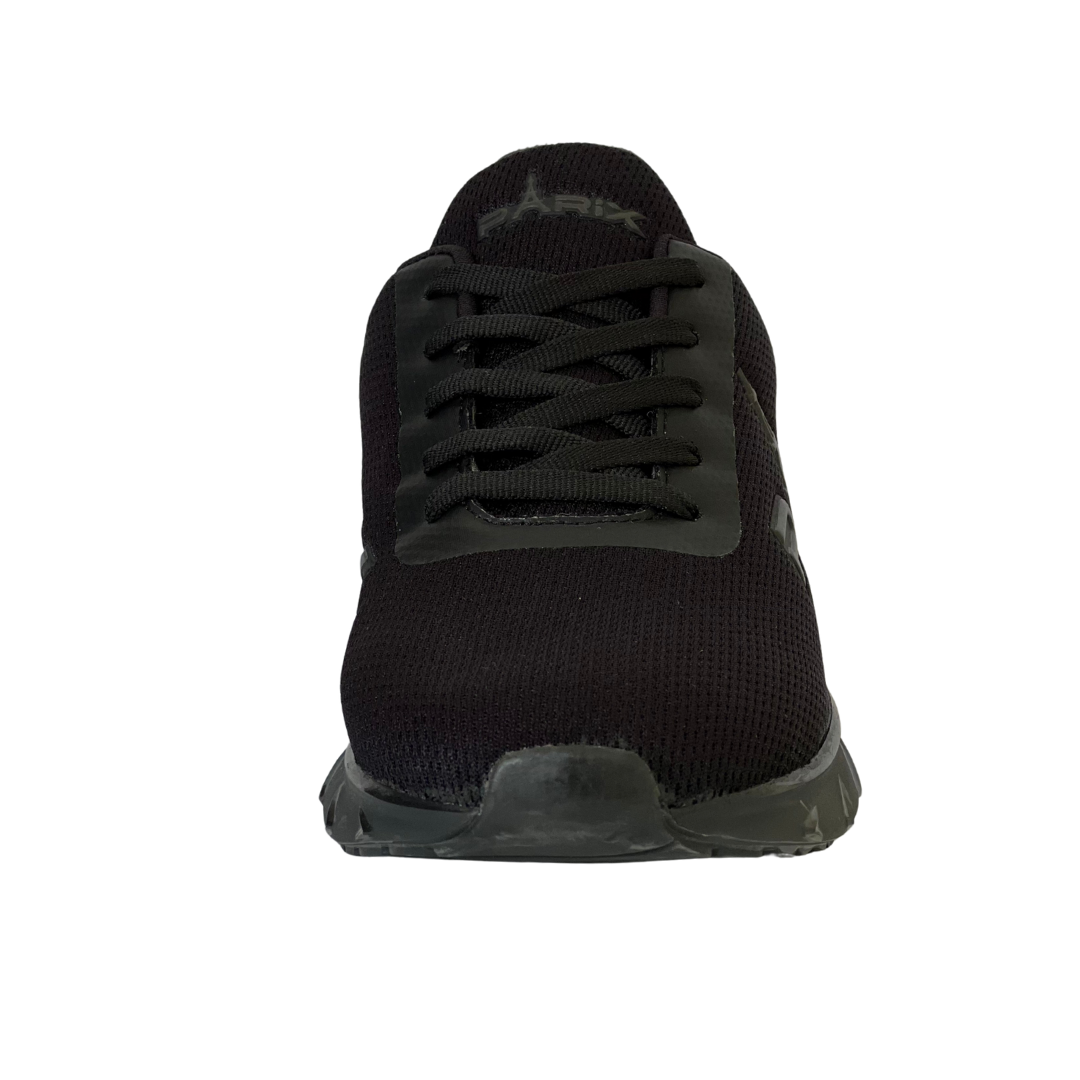 Men’s Lightweight Black Running Sneakers – Breathable Comfort