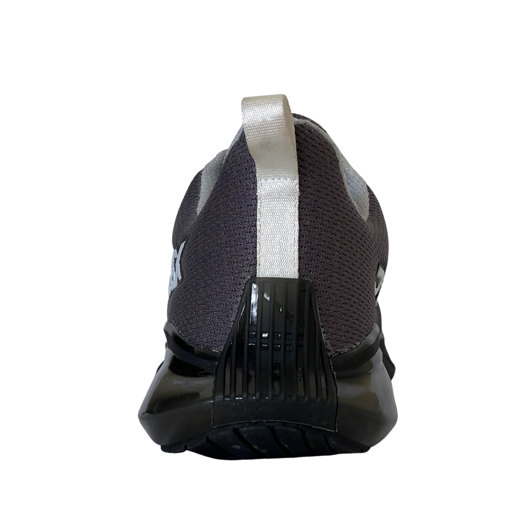 “PARIX VoltRush Steel Grey men’s sneaker back view with heel pull tab.”