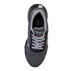 “PARIX VoltRush Steel Grey men’s running shoe top view showing cushioned interior.”