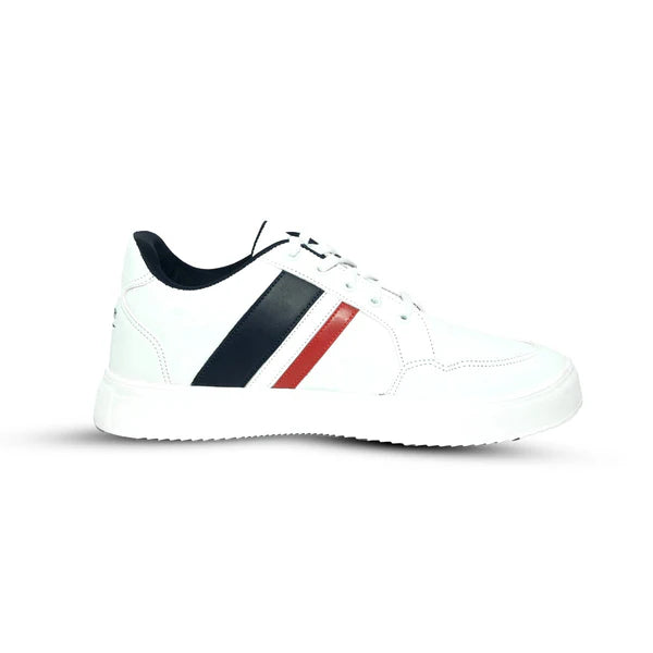 Men’s White Casual Sneakers with Cushioned Grip Sole