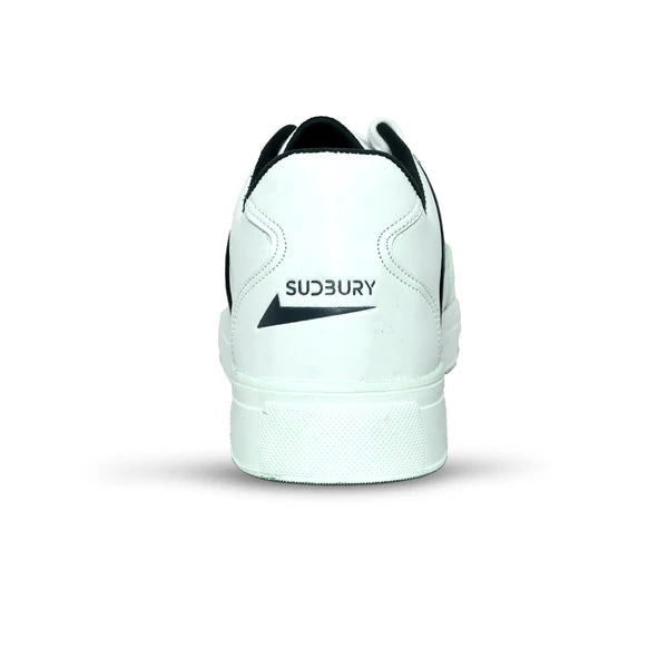 Men’s White Casual Sneakers with Cushioned Grip Sole