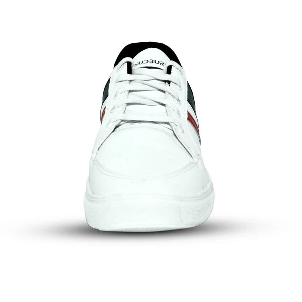 Men’s White Casual Sneakers with Cushioned Grip Sole