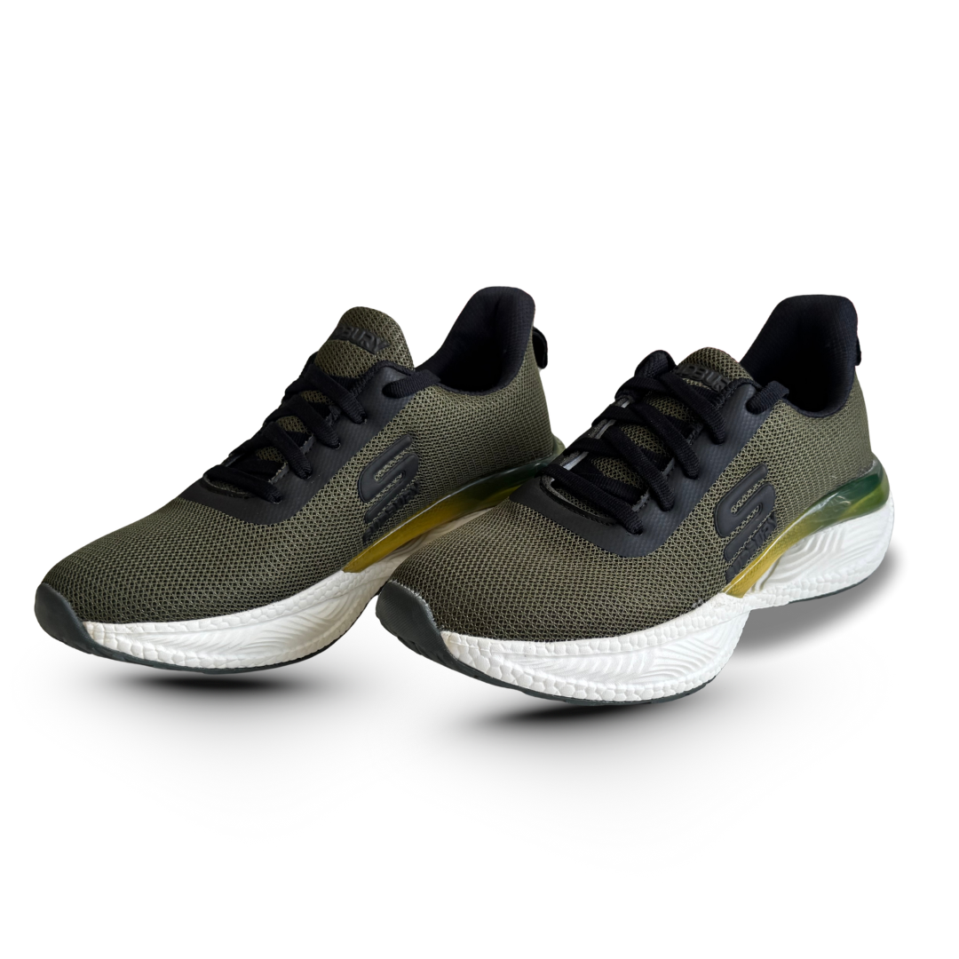 UrbanStride AeroFlex | Ultra-Light Olive Mesh Running Sneakers
